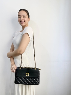 Bolsa Feminina estruturada matelassê - Jade - Preto - comprar online
