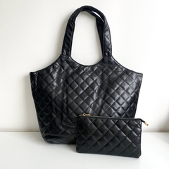 Bolsa Feminina matelassê - Poliana - Preta