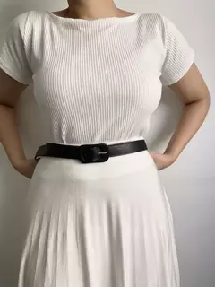 Cinto Feminino Couro Plus Size - Fivela encapada - Preto na internet