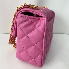 Bolsa Feminina estruturada matelassê - Bella - Pink - comprar online
