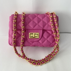 Bolsa Feminina estruturada matelassê - Bella - Pink