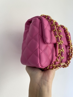 Imagem do Bolsa Feminina estruturada matelassê - Bella - Pink