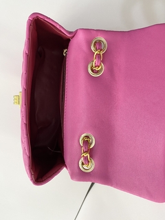 Bolsa Feminina estruturada matelassê - Bella - Pink - Tayne Tavana
