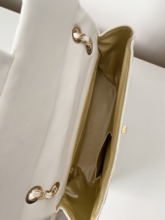 Bolsa Feminina estruturada matelassê - Andrielly - Off white - loja online