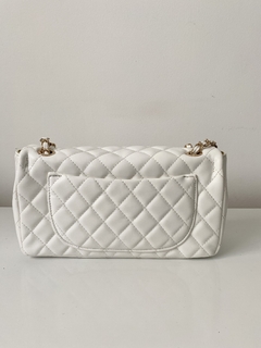 Bolsa Feminina estruturada matelassê - Andrielly - Off white - Tayne Tavana