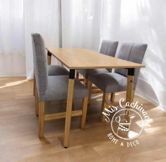 JUEGO COMEDOR TAPIZADO