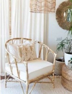 SILLON UN CUERPO CON RESPALDO FIBRAS NATURALES - comprar online