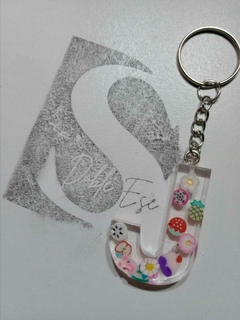 Llavero de resina ABC - Letra J - comprar online