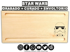 Star wars tabla de picada desayuno meriendas grabado laser - PicatablasMayorista