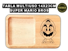 Mario Bros tabla individual picadas desayunos meriendas cafe regalos negocios mayorista
