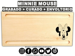 Minnie mouse tabla de picada desayuno meriendas grabado laser - PicatablasMayorista