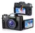 Cámara Digital Compacta Ourlife con Flash y Grabación de Video en 4K Negro.