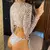 Bikini de manga larga con estampado de leopardo, traje de baño para mujer. - tienda en línea