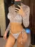 Bikini de manga larga con estampado de leopardo, traje de baño para mujer. en internet