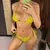 Bikini de manga larga con estampado de leopardo, traje de baño para mujer. - comprar en línea