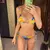 Bikini de manga larga con estampado de leopardo, traje de baño para mujer. - comprar en línea