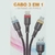 Cabo Hrebos 3x1 Micro USB V8, Lightning, Tipo C Em L HS-217 (CBHS217) - comprar online