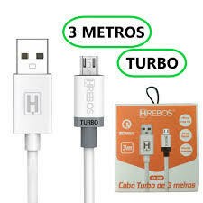 Cabo Hrebos Micro USB V8 3 Metros HS-280 (CBHS280) - comprar online