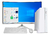 Computador Pc Slim Branco I5 8gb Ram Ssd 240gb Tela 23 Fhd