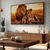 Quadro Família Leão, leoa e filhotes. - comprar online