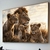 Quadro Família Leão, leoa e filhotes. - comprar online