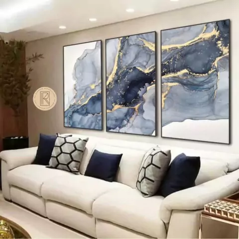 Quadros Decorativos Trio Abstrato - comprar online