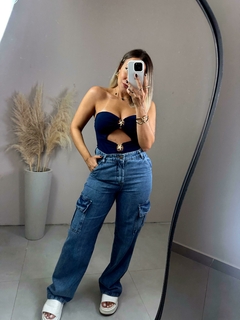 Body Iris Azul Marinho - comprar online