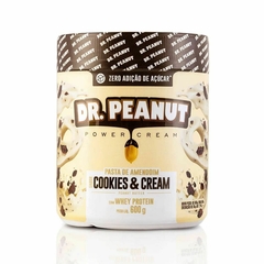 PASTA DE AMENDOIM SABOR COOKIES E CREAM COM WHEY PROTEIN 600G***