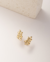 Brinco Ear Cuff Ramo Semijoia Ouro 18K