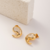 Brinco Gota Orgânica Cravejada Ouro 18K