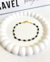 Pulseira Cristal Negro E Ponto De Ouro