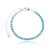 Pulseira Riviera Azul 3mm Semijoia Prata