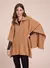 PONCHO LE LIS PAOLA CARAMELO TRICOT FEMININO