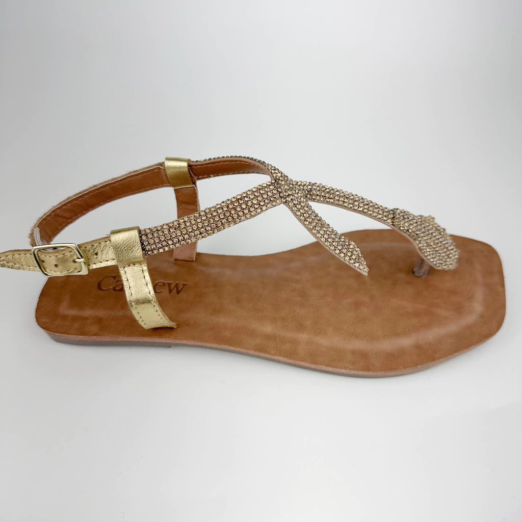 RASTEIRA COBRA STRASS DOURADO