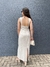 Vestido midi alça larga cru na internet