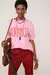 T-Shirt De Malha Rosa Mormaço - comprar online
