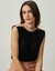 Blusa malha bicolor Shoulder