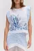 T-shirt linho marine off white - comprar online