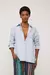 Camisa De Algodao Lisa Azul Claro - comprar online
