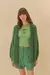 Cardigan Tricot Pelinho Verde - comprar online