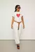 T-Shirt De Malha Off White Com Silk Coração Cereja - loja online