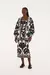 Saia Cropped Tricot Floral Arabesque - comprar online