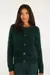 Cardigan Pelinho Curto Com Bolso Verde na internet