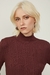 Blusa De Tricot Plissado Com Gola Alta na internet