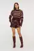 Pull Detalhe Listras Com Lurex Tricot Roxo - Animale - Loja MM Store