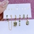 Set de 6 aretes Slytherin