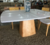 Conj Mesa de Jantar Quadrada 1,50m Tampo com Vidro 4mm Off White Base em Madeira e 8 Cadeiras ONIX - IBIZZA - comprar online