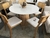 Conjunto Mesa de Jantar Redonda FIRENZE 1,20m + 5 Cadeiras ONIX Tela