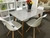 Conjunto Mesa Jantar 1,20m - UNI + 4 Cadeiras LUISA Branco