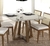 Mesa Jantar Quadrada Madeira Maciça e Vidro Off White - VERSATILE